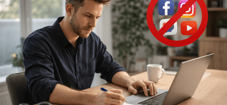 Ablenkungen reduzieren und Fokus zurückgewinnen beim konzentrierten Arbeiten am Laptop