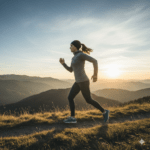 Dynamische Bewegung & Aktivierung in der Natur bei Sonnenaufgang für mehr Energie.